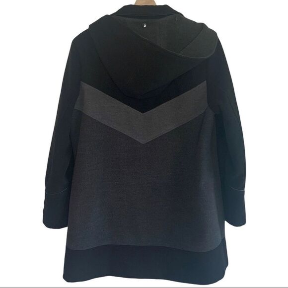 NICCOLINI Beautiful! Button Down Black Grey Coat - Picture 6 of 12